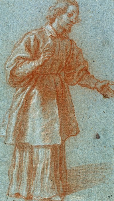 Estudio de un sumo sacerdote de Francesco Curradi